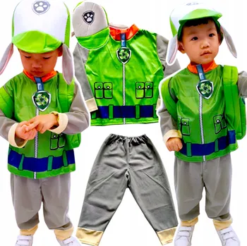 Karnevalový kostým Tlapková patrola KOSTÝM ROCKY PŘEVLEK KOSTÝM NA PÁRTY 3v1 velikost L 122-128