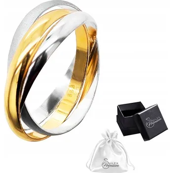 Prsten Prstýnek stříbro ryzost 925 Elegantní prsten Trojitý Tříbarevný | vel. 11