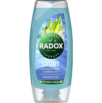 Koupelová kosmetika Radox sprchový gel 225 ml Men Sport Citronová tráva a mořská sůl