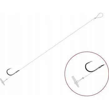 Hotové návazce DELPHIN FLR Quickstop Háček Č. 8 Fluorocarbon 0.22mm/8cm - Balení 6 ks