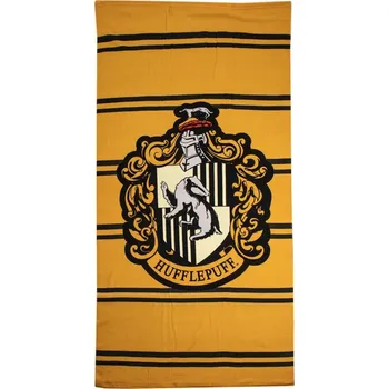 Plážová osuška kolejní pruhovaná - Hufflepuff, Harry Potter