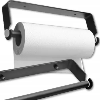 Věšák Držák na papírové ručníky černý Věšák LOFT