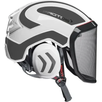 Pracovní přilba Přilba Protos Integral ARBORIST bílá/tmavě šedá s G16 - Bílá, Šedá / bílá