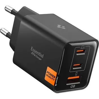 Spigen Essential 47W 2xUSB-C/1xUSB-A (ACH09465) černá