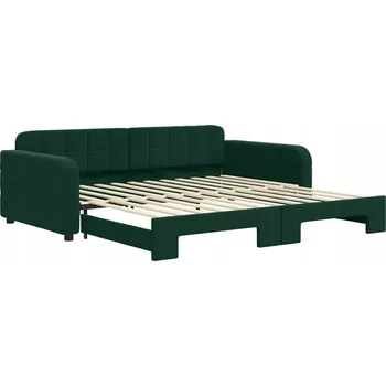 Pohovka Rozkládací lehátko-pohovka tmavě zelená 223x110x71 cm