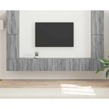 Obývací stěna vidaXL Sestava TV skříněk 8 pcs Šedá Sonoma kompozitní dřevo [3409138]