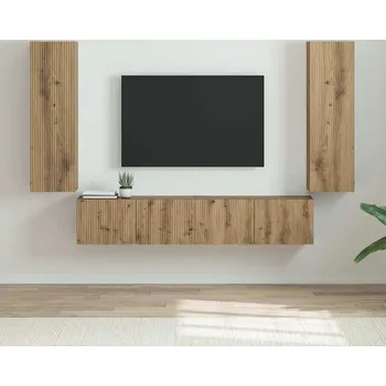 Obývací stěna vidaXL TV wall cabinet Nástěnný 2 pcs Umělecký dub 30 x 31 x 100 cm [892328]