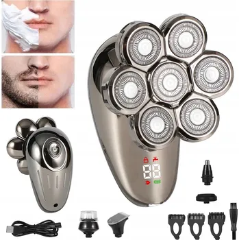 Holicí strojek BEZDRÁTOVÝ PÁNSKÝ HOLICÍ STROJEK NA VOUSY, ZASTŘIHOVAČ VLASŮ 5 V 1