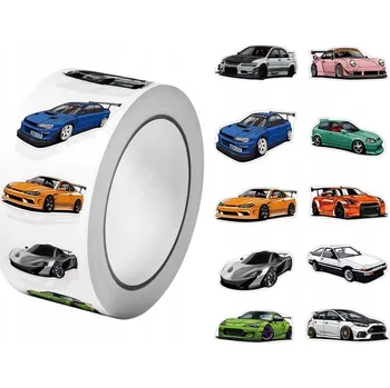 samolepka Sada Nálepek Auta Sportovní Auta Závodní Samolepky ROLE - 500 kusů