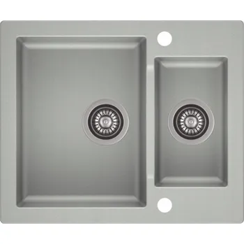 Granitový dřez Jednokomorový dřez ZEUS granit šedý