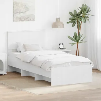 Postel Rámeček postele Bílý 120 x 123 cm Materiál na bázi dřeva