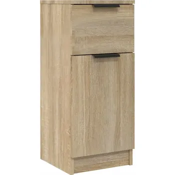 Komoda Minimalistická komoda se zásuvkou a dvířky, dub Sonoma, 30x30x70 cm
