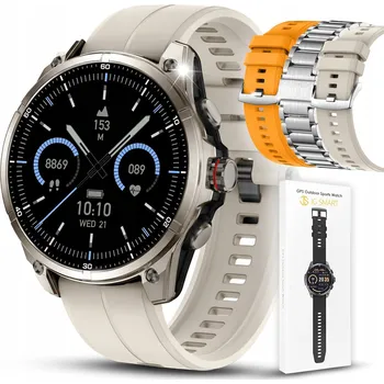 Hodinky JG Smart Chytré Hodinky Chytré Hodinky Apex GPS stříbrné barvy