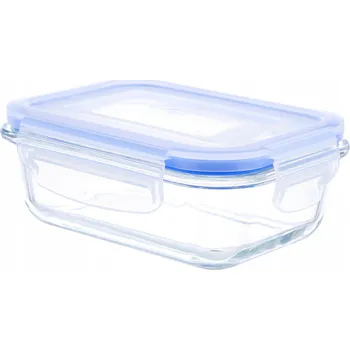 Dóza na potraviny Skleněná pojemnik na jídlo, oběd, svačinu, uzavíratelná na klipsy