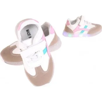 Dívčí tenisky Dětské tenisky svítící se špičkou modro-růžové var.1, 27