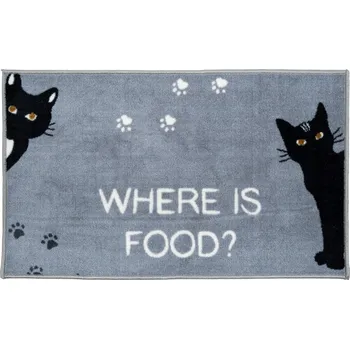 Koupelnová předložka KOUPELNOVÁ PŘEDLOŽKA 40x60 WHERE IS FOOD ŠEDÁ