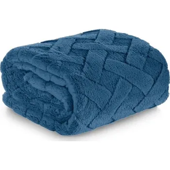 Přehoz na lůžko Přehoz / Deka na Postel CARO Měkký 200x220cm Tyrkysový