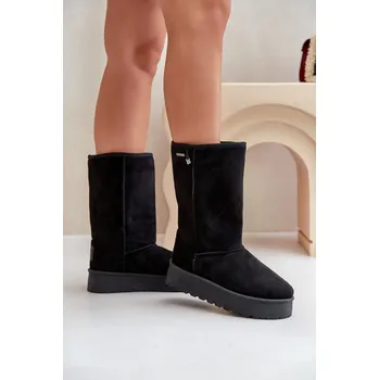 Dívčí sněhule Vysoké Sněhule Na Platformě Big Star OO274895 Černé 39