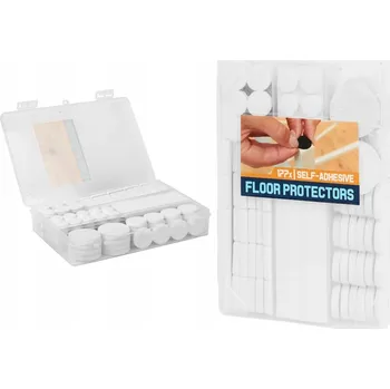 Podložka pod nábytek SADA 177 ks SILNÉ PLSTĚNÉ BÍLÉ SAMOLEPICÍ PODLOŽKY POD NÁBYTEK 177KS