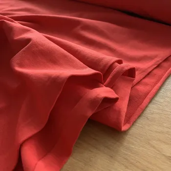 Červený jemný lehký úplet, viskóza+el