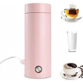 Termohrnek TERMOHRNEK S OHŘEVEM 300W 400ML RŮŽOVÝ AUTOMATICKÉ VYPNUTÍ