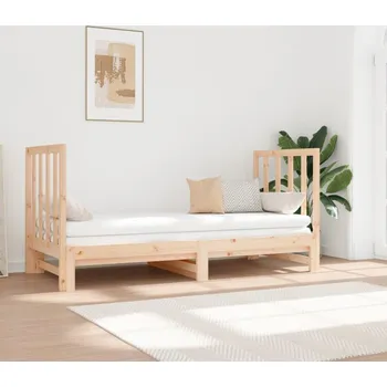 Postel vidaXL Výsuvná postel 2x (90 x 190) cm masivní borovice [3124768] Barva: Přírodní