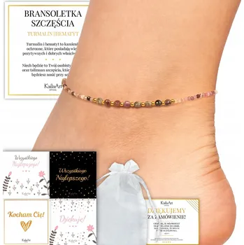 Náramek Náramek turmalín barevný 4 mm – pro štěstí z přírodních kamenů KailaArt