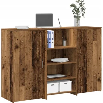 Psací stůl Obdélníkový psací stůl VidaXL 155 x 103,5 x 50 cm retro dřevo