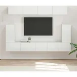 vidaXL Sestava TV skříněk 5 pcs Vysoce lesklá bílá kompozitní dřevo [3409091]