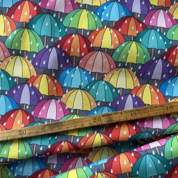 Zimní softshell s fleecem barevné deštníky