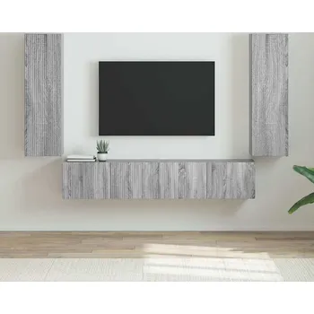 Obývací stěna vidaXL TV wall cabinet Nástěnný 2 pcs Šedá Sonoma 30 x 31 x 100 cm [892322]