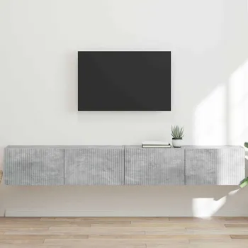 Obývací stěna vidaXL TV wall cabinet 2 pcs Beton 98 x 31 x 29,5 cm kompozitní dřevo [892236]