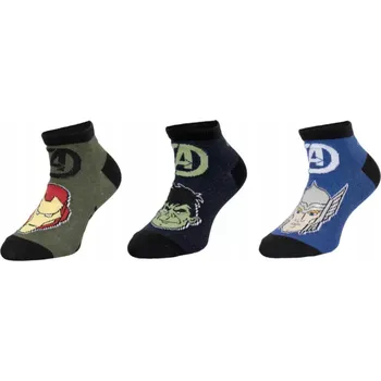 Ponožky AVENGERS HULK IRON MAN 3 páry vel. 31/34