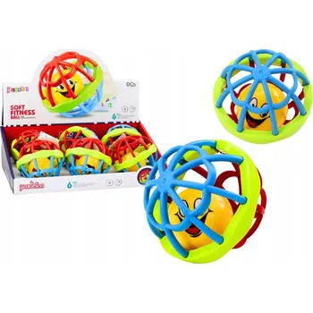 Míček Senzorický Chrastítko Gumový Barevný