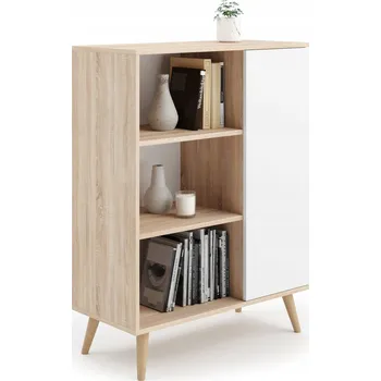 Komoda Komoda Fondi, dub sonoma/bílá, laminovaná deska, 90 cm x 40 cm x 116 cm