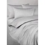 Povlečení damašek světle šedé s bílým lemem 160x200 MARO HOME