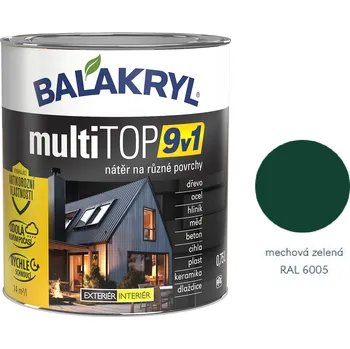 Balakryl MultiTOP 9v1 0,75 l, RAL 6005 mechová zelená