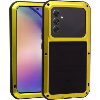 Pouzdro na mobilní telefon Zadní Kryt LOVE MEI pro Samsung Galaxy A54 Powerful žluté