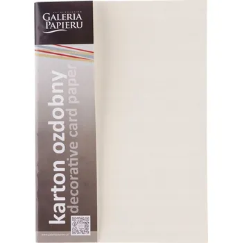 Papír Ozdobný karton A4 Plátno krémový Galeria Papieru 180g, 20 listů