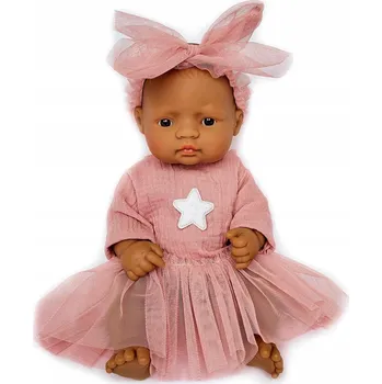 Doplněk pro panenku Oblečení pro panenku Miniland 32-38 cm Komplet šaty + kalhotky + čelenka MUŠELÍN