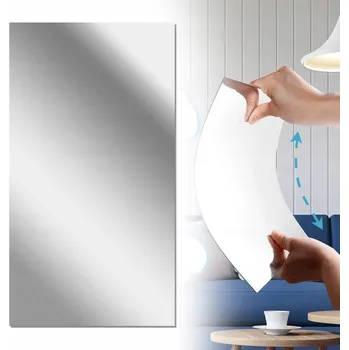 Zrcadlo FÓLIE ZRCADLOVÁ NALEPOVACÍ SAMOLEPICÍ ZRCADLO NA NÁBYTEK ZE STĚNY 200X60 CM