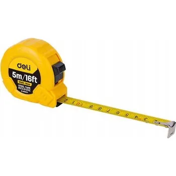 metr Svinovací metr Deli Tools EDL9005Y, 5 m / 19 mm (žlutý)