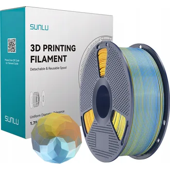 Filament FILAMENT SUNLU 1,75 mm Silk PLA+ Forth-Color Blue Purple Orange Yellow 1 kg