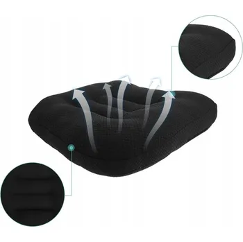 Polštář POLŠTÁŘ PODLOŽKA NA KRZESŁO 40X40X12cm DO SAMOCHODU PROTISKLUZOVÁ