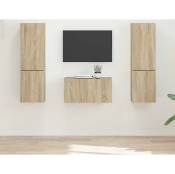 Obývací stěna vidaXL Sestava TV skříněk 5 pcs Sonoma dub kompozitní dřevo [3409098]