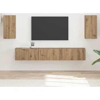 Obývací stěna vidaXL Sestava TV skříněk 5 pcs Artisanový dub kompozitní dřevo [3409077]