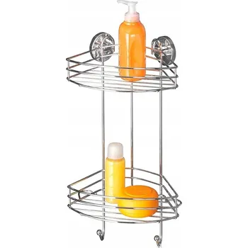 Koupelnový nábytek ROHOVÁ KOUPELNOVÁ POLICE 23 CM STŘÍBRNÁ WENKO