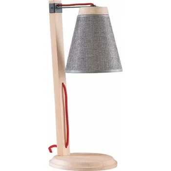 Lampička Stolní lampa Columba - hnědá/šedá/červená