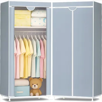 Šatní skříň RETOO Skříň Skříň 60 x 152 x 45 cm odstíny šedé