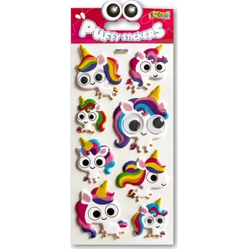 samolepka Nafouklé měkké SAMOLEPKY figurínu s barvami jednorožčích očí SWP-2402 PENMATE